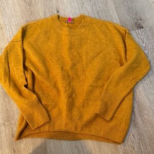 Vince Camuto Women's Mustard Crewneck Sweater
